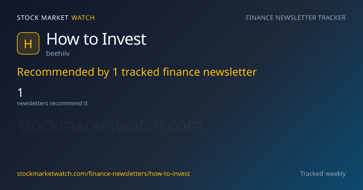 How to Invest — rank, subscribers and growth, tracked by Stock Market Watch